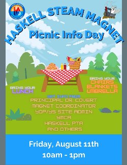 Info Picnic Day - Friday, August 11th from 10am-1pm